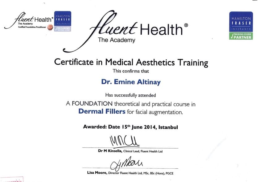 Dr. Emine Altınay Medikal Eğitim Sertifikası 17