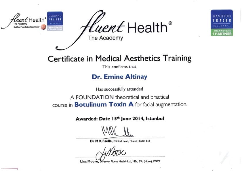 Dr. Emine Altınay Medikal Eğitim Sertifikası 19