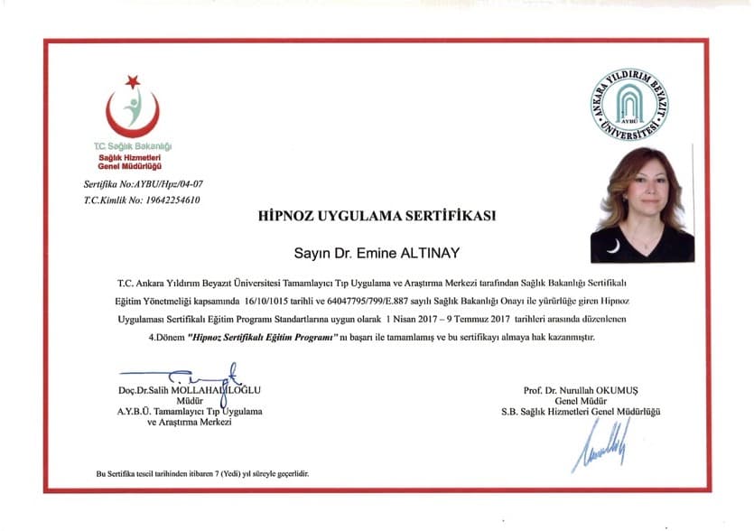 Dr. Emine Altınay Medikal Eğitim Sertifikası 6