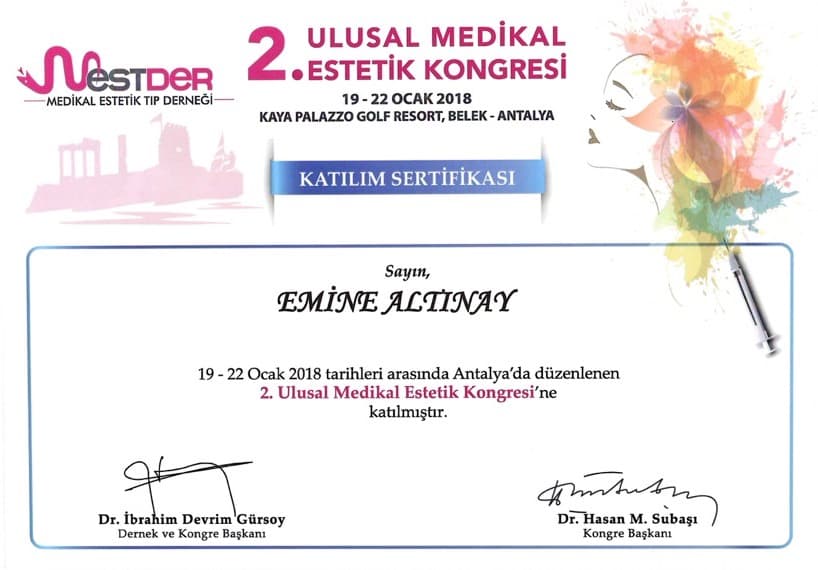 Dr. Emine Altınay Medikal Eğitim Sertifikası 7